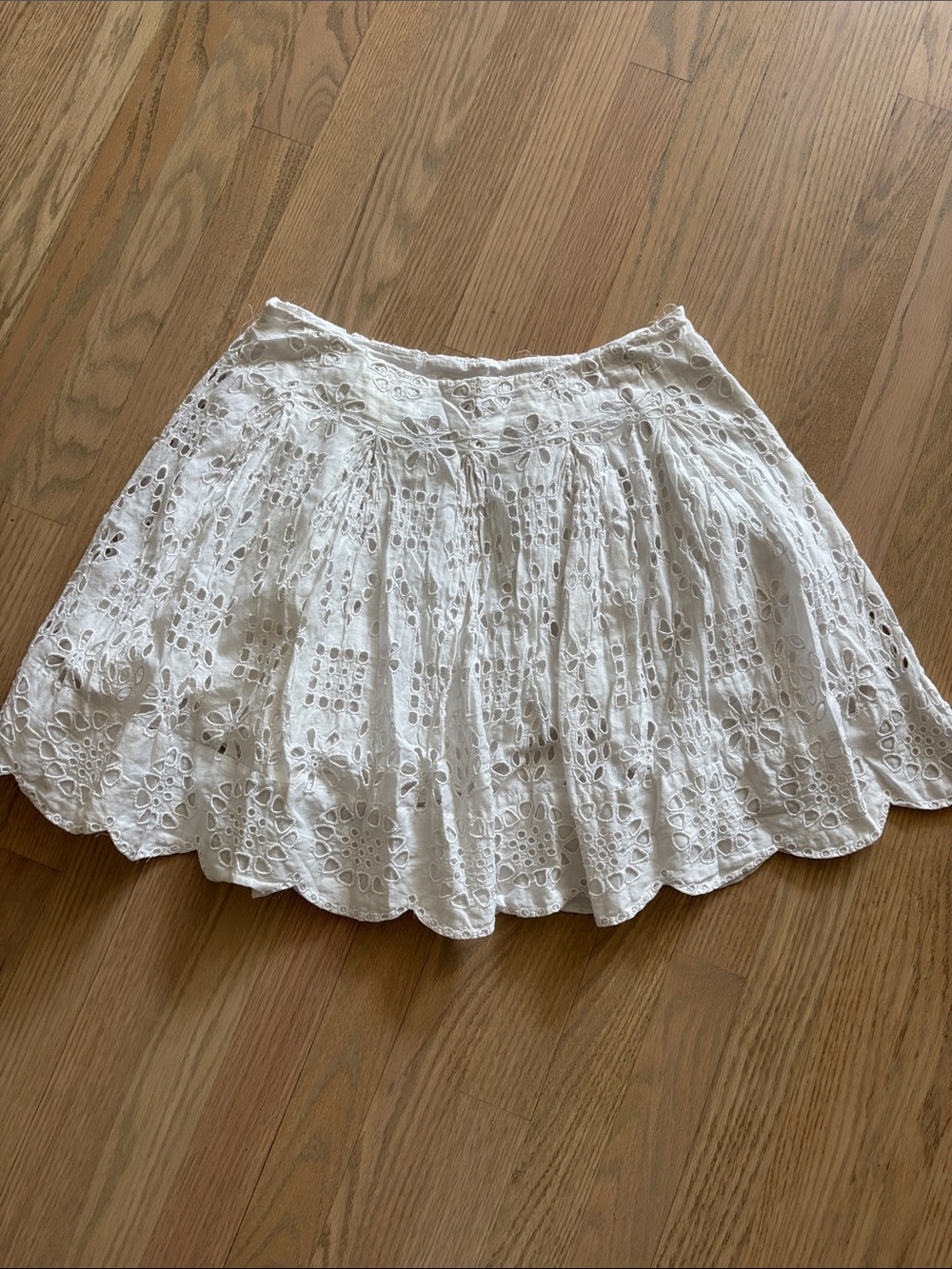 elevenses White Eyelet Circle Skirt